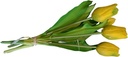 Tulpen Real Touch Geel Luxe Siliconen Latex Bundel 5 stuks