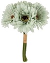 Gerbera Sage Groen Zijden Bundel 6 stuks