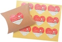 Sluitstickers Merry Christmas hart etiket 90 labels