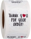 Sluitstickers Thank you for Your Order Rood hartje etiket rol 500 labels