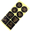 Sluitstickers Assortiment zwart goud opdruk etiket 80 labels