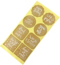 Sluitstickers Assortiment bruin wit opdruk etiket 80 labels