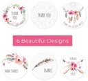 Sluitstickers Thanks thank you 6 designs etiket rol 500 labels