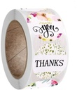 Sluitstickers Roze Thanks Thankyou etiket rol 500 labels