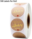 Sluitstickers Thank you for Celebrating With Us kerst etiket rol 500 labels