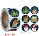 Sluitstickers Kerstetiketten Merry Christmas kerst rond etiket 2,5 cm rol 500 labels