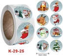 Sluitstickers Kerstetiketten Merry Christmas kerst rond etiket 2,5 cm rol 500 labels