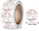 Sluitstickers Best mom ever rond etiket 2,5 cm rol 500 labels