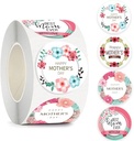 Sluitstickers Thema Moederdag Happy Mothersday etiket rol 500 labels