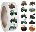 Sluitstickers Trekkers tractor beloning rond etiket 2,5 cm rol 500 labels