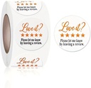 Sluitstickers Love it leave a review etiket rol 500 labels