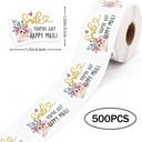 Sluitstickers Smile you’ve got Happy Mail etiket rol 500 labels