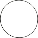 Metalen ring Zwart gelakt 25 cm per stuk