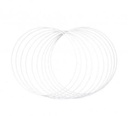 Metalen ring Wit gelakt 25 cm doos 10 stuks