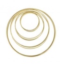 Metalen ring Goud gelakt diverse maten doos 12 stuks