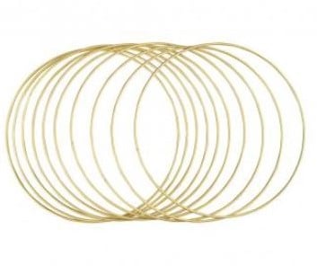 Metalen ring Goud gelakt 25 cm doos 10 stuks