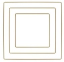 Metalen ring Goud gelakt vierKant gesorteerd 15 cm 20 cm 25 cm doos 3 stuks