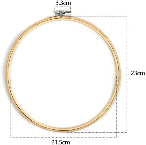 Bamboe Borduurring Flowerhoop Bloemenring met stelschroef 23-24 cm per stuk