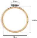 Bamboe Borduurring Flowerhoop Bloemenring met stelschroef 10 cm per stuk