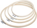 Bamboe Borduurring Flowerhoop Bloemenring 4 maten met stelschroef 17 20 23 26 cm per set
