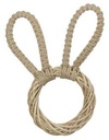 Haas hanger Kop met koord Oren Beige 10x19,5 cm per stuk