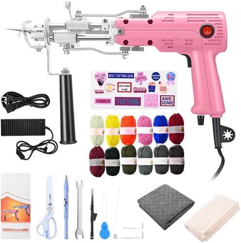 Startpakket Tuften incl. Tuftpistool Roze 220V per set 