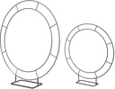 Metalen frame Dubbele ring op voet set van 2 stuks