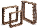 Grass frame square Natural 50x50x12 cm
