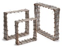 Grass frame square Frosted White 40x40x10 cm
