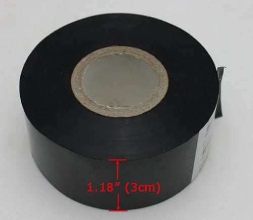 Inkt voor lintprinters Transferfilm Zwart 100 m x 30 mm Grote kern