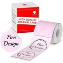 Thermische labels Blanco etiketten voor thermal labelprinters M110 M110S M120 M200 M220 M221 Roze rond 50 mm rol 200 stuks