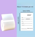 Thermische labels Blanco etiketten voor thermal labelprinters Phomemo M110 M220 M221 Wit 50x70 mm rol 110 stuks