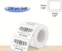 Thermische labels Blanco etiketten voor thermal labelprinters Phomemo M110 M220 M221 Wit 40x30 mm rol 230 stuks