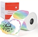 Thermische labels Blanco etiketten voor thermal labelprinters M110 M110S M120 M200 M220 M221 Regenboog rond 50 mm rol 140 stuks