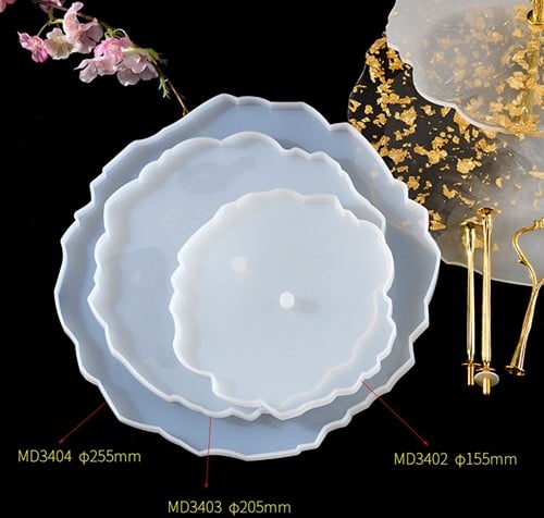 Siliconenmal Etagere 3 lagen met handvat Epoxy resin 16 cm per stuk