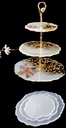 Benodigdheden voor siliconenmal Etagiere Goud Blad 024321 voor epoxy resin en andere hobby's
