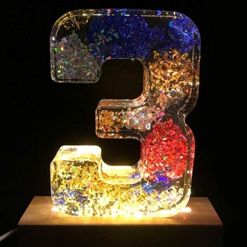 Siliconenmal Cijfer 3 voor Epoxy resin, zeep en kaarsen 16 cm per stuk