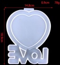 Siliconenmal Fotolijstje Hart Love Epoxy resin 16 cm per stuk