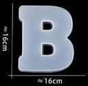Siliconenmal 16 cm Letter B voor Epoxy Resin, Zeep, Kaars etc