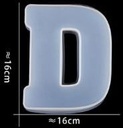 Siliconenmal Letter D voor Epoxy resin, zeep en kaarsen 16 cm per stuk