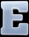 Siliconenmal Letter E voor Epoxy resin, zeep en kaarsen 16 cm per stuk