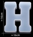 Siliconenmal Letter H voor Epoxy resin, zeep en kaarsen 16 cm per stuk