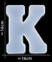 Siliconenmal Letter K voor Epoxy resin, zeep en kaarsen 16 cm per stuk