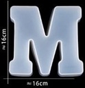 Siliconenmal 16 cm Letter M voor Epoxy Resin, Zeep, Kaars etc