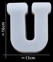 Siliconenmal 16 cm Letter U voor Epoxy Resin, Zeep, Kaars etc
