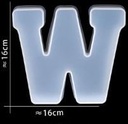 Siliconenmal 16 cm Letter W voor Epoxy Resin, Zeep, Kaars etc