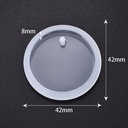 Siliconenmal Rond voor sieraden of sleutelhanger Epoxy resin 16 cm per stuk