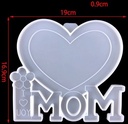 Siliconenmal Fotolijstje Love Mom Epoxy resin 16 cm per stuk
