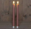 LEDkaars 3D Flame Candle Antique Pink Anna's Collection D 2,5 H 23 cm 2 stuks