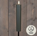 LED Fakkel Solar Olijf Anna's Collection met timer 21x4 cm op 76 cm steker per stuk